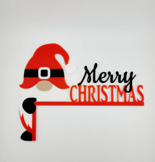 Merry Christmas Gnome voor op een Deurhoek - Afbeelding 2