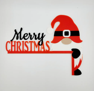 Merry Christmas Gnome voor op een Deurhoek - Afbeelding 3