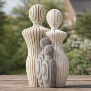 Sculptuur familie 2 kinderen Large